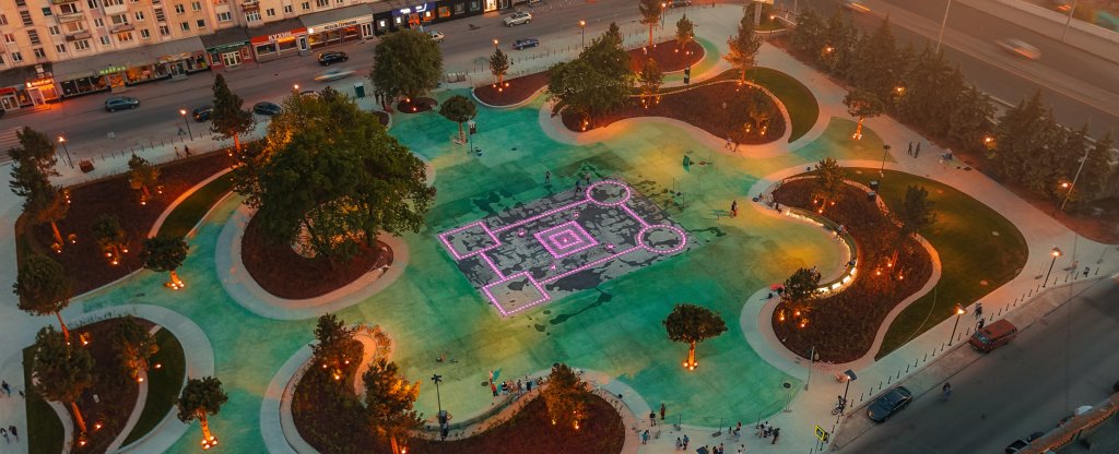 Биржевой сквер в Калининграде, Калининград - Фото с квадрокоптера