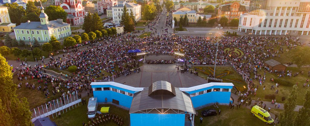 Фестиваль духовых оркестров, Тамбов - Фото с квадрокоптера