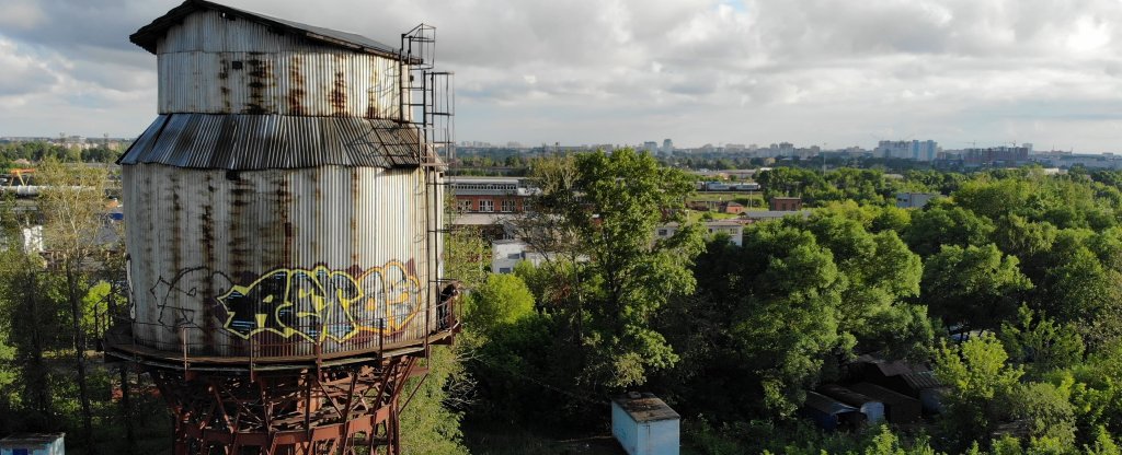 Заброшенная водонапорная башня, Иваново - Фото с квадрокоптера