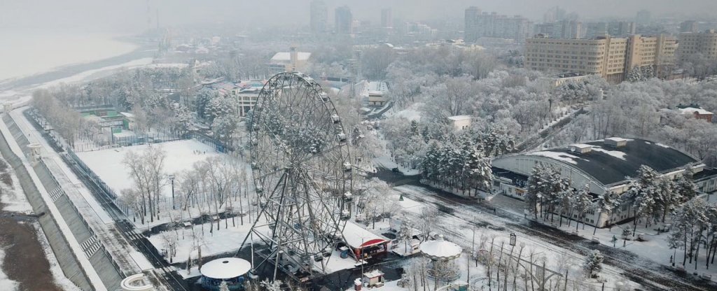Набережная Реки Амур, Хабаровск - Фото с квадрокоптера