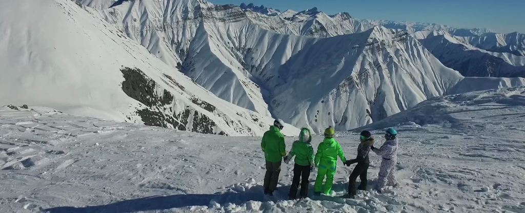 Новый год в Грузинском Гудаури,  - Фото с квадрокоптера