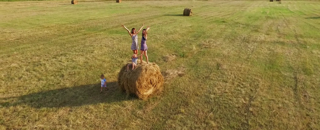 Жизнь в нашей российской глубинке - село Мосты, Пестравка - Фото с квадрокоптера