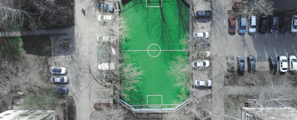 Футбольное поле, Москва - Фото с квадрокоптера