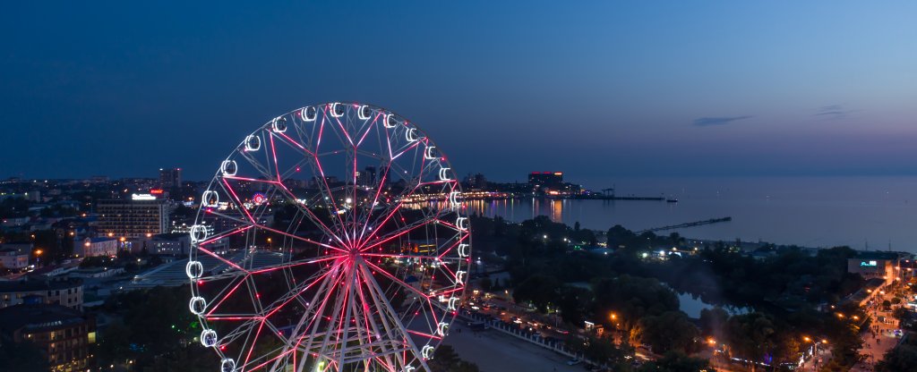 Колесо обозрения, Анапа - Фото с квадрокоптера