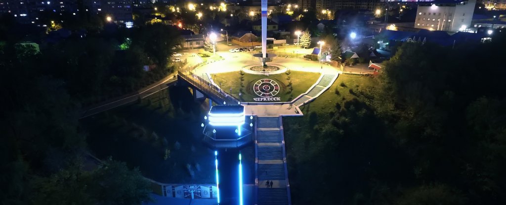 Ночной Черкесск,  - Фото с квадрокоптера