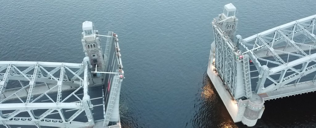 Большеохтинский мост, Санкт-Петербург - Фото с квадрокоптера