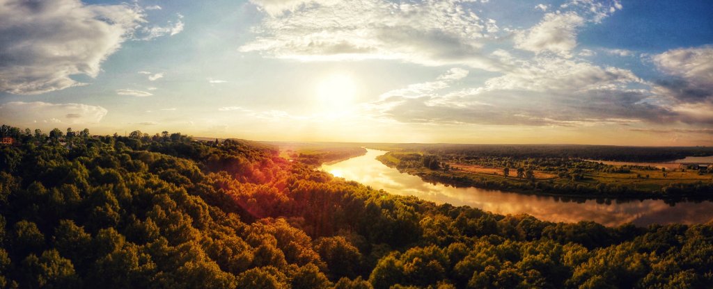 река Ока, Калуга - Фото с квадрокоптера