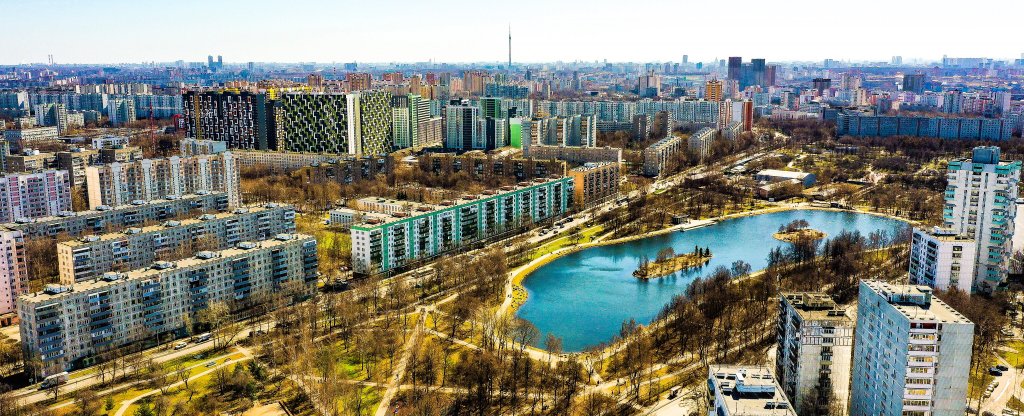 Весенний пейзаж, Москва - Фото с квадрокоптера