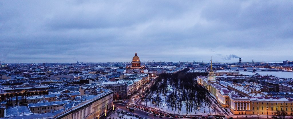 Вид на Санкт-Петербург, Санкт-Петербург - Фото с квадрокоптера