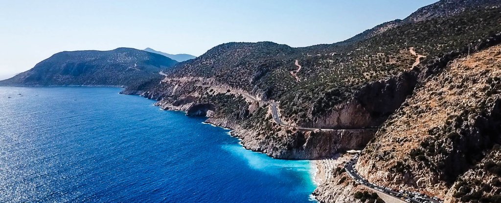 Пляж Капуташ, Турция,  - Фото с квадрокоптера