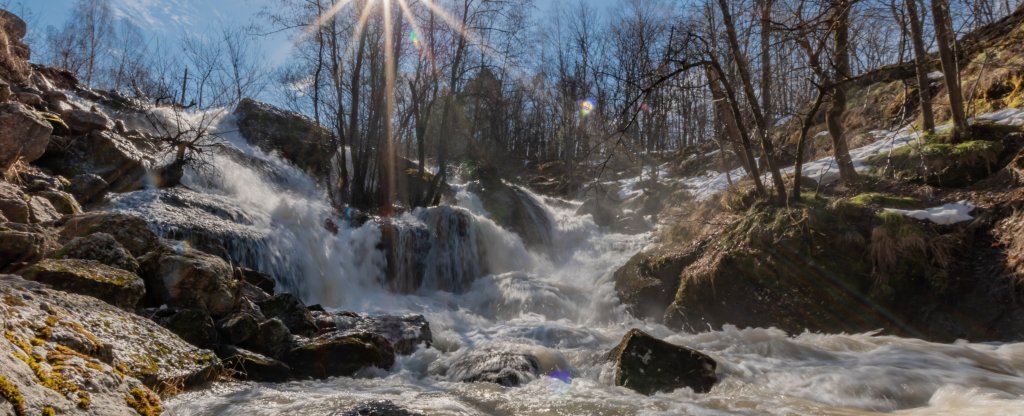 Водопад Кук-Караук. Башкирия. Апрель 2019,  - Фото с квадрокоптера