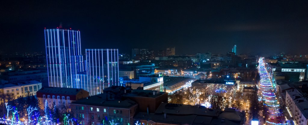 Уфа. Вид на Гостиный двор, ул. Ленина.,  - Фото с квадрокоптера