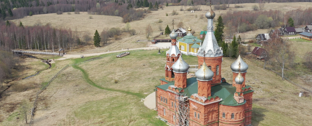 Исток реки Волги,  - Фото с квадрокоптера