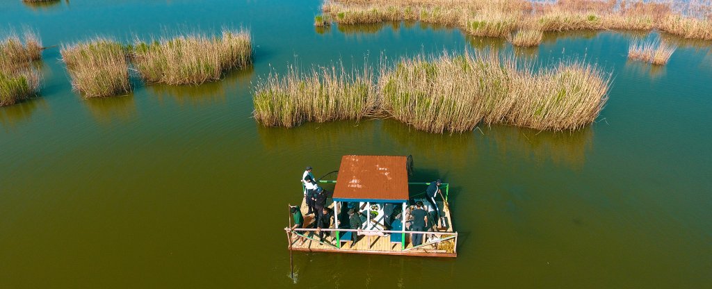 Озеро Аджи-Папас, Новокаякент - Фото с квадрокоптера